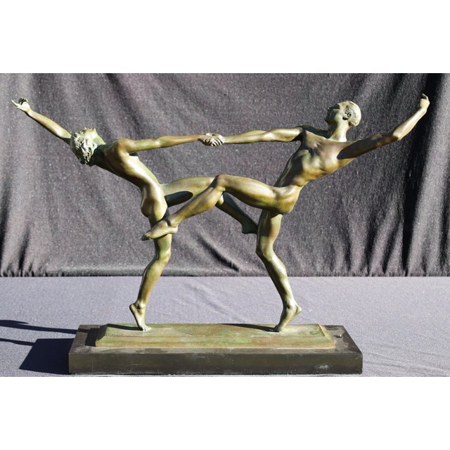 1920s 1920s Harriet Whitney Frishmuth, Bronze Sculpture of Dancing Couple, Signed, "The Dancers" For Sale - Image 5 of 8