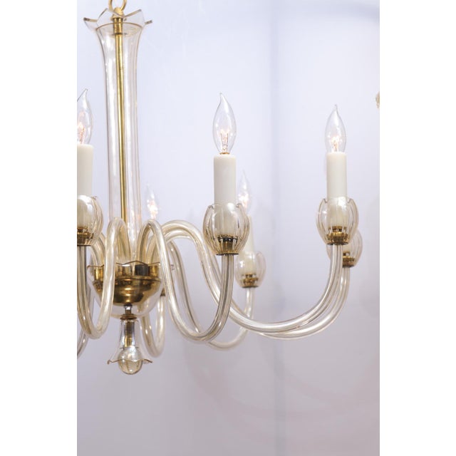 Italian 1960s 10-Light Venetian Glass Chandelier - Italy For Sale - Image 3 of 18