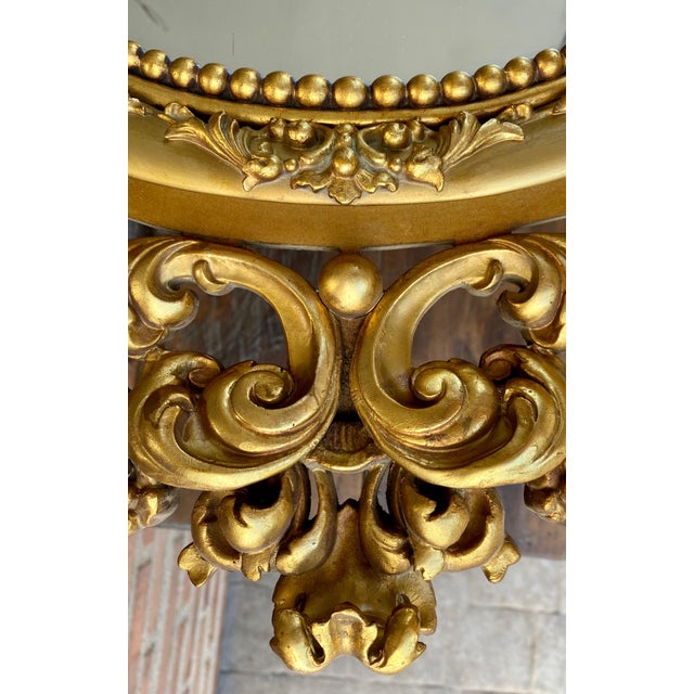 Large Antique French Monumental Gold Leaf Gilt Mirror, 1890 For Sale - Image 12 of 18