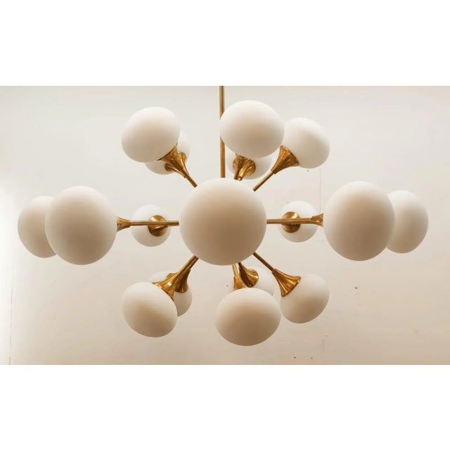 Sputnik 20-Light Pendant with Oval Glasses For Sale - Image 9 of 17