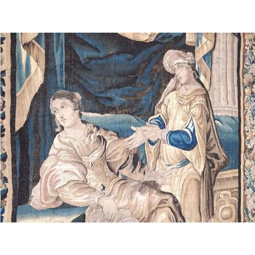 Baroque Antique Aubusson Tapestry, 1700s For Sale - Image 3 of 7