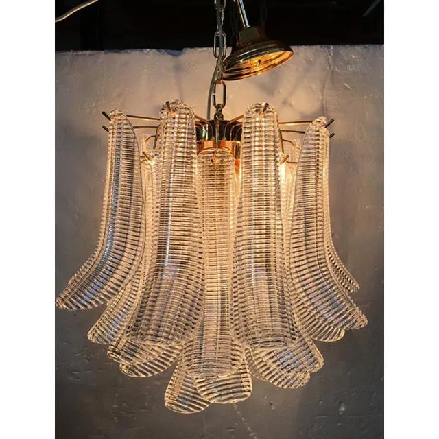 White Murano Glass Sella Chandelier by Simoeng For Sale - Image 8 of 9