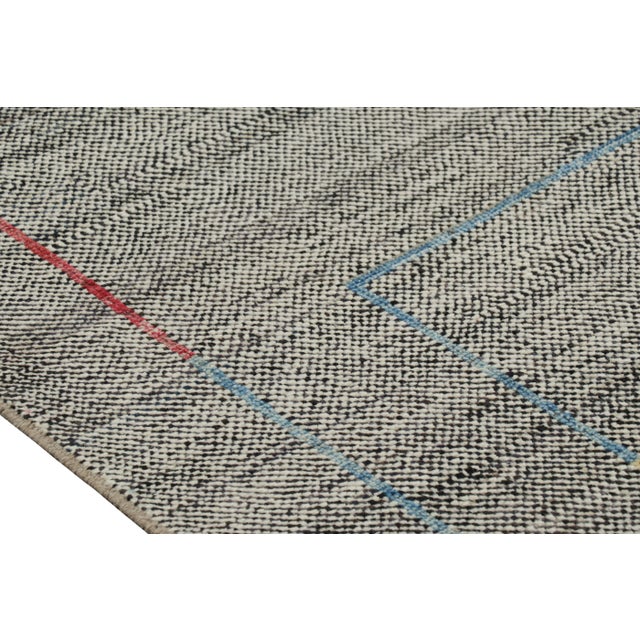 Rug and Kilim’s Oversized Kilim in Black and White With Geometric Patterns For Sale In New York - Image 6 of 8