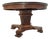 Late 19th Century Statement Table -Tiger Oak Handcaved Split Pedestal For Sale