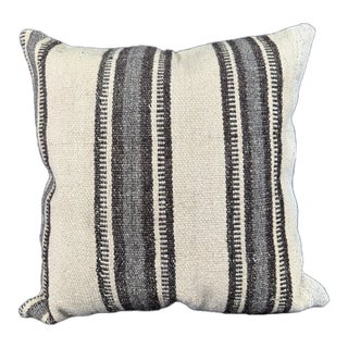 Turkish Hemp Pillow Cushion Natural Beige Gray Pillow Cushion Cover 24x24 For Sale