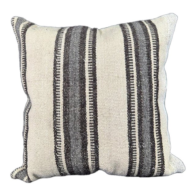 Turkish Hemp Pillow Cushion Natural Beige Gray Pillow Cushion Cover 24x24 For Sale