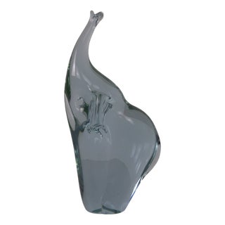 Aquamarine Murano Glass Elephant, Italy, 1970s For Sale
