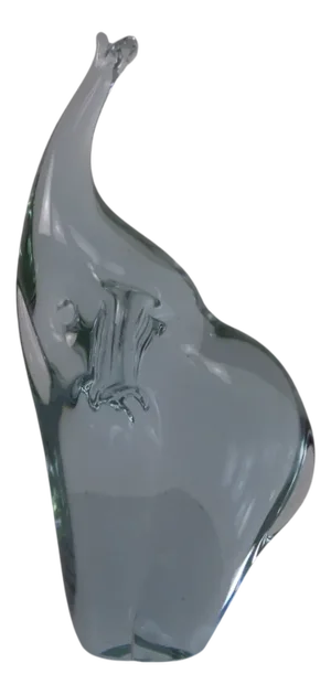 Aquamarine Murano Glass Elephant, Italy, 1970s