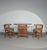 Rattan / bamboo Balcony side table / chairs set 1970s.W 100 D 53 H 73 cm