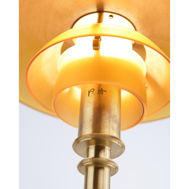 Early 21st Century Model PH 2/1 Table Lamp in Brass with Amber Shades by Poul Henningsen for Louis Poulsen, 2017 For Sale - Image 5 of 11