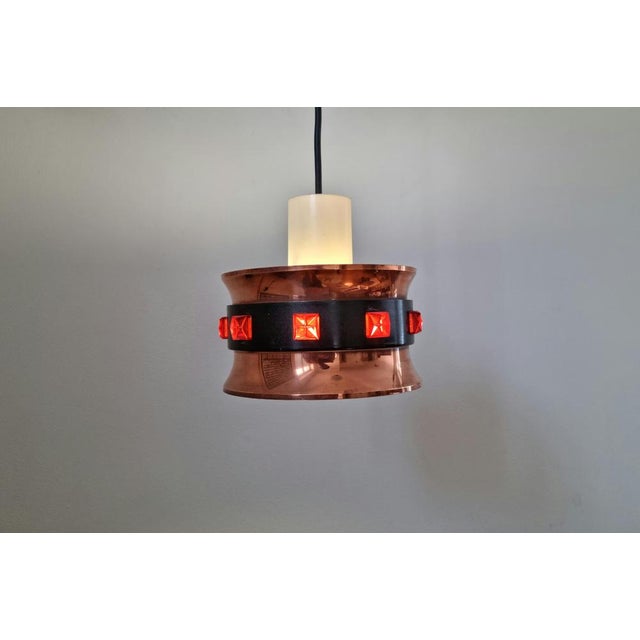 Brown Mid-Century Pendant from Vitrika, Sweden, 1970s For Sale - Image 8 of 16