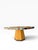 Light Yellow Late 20th Century 60” Postmodern Birdseye Maple Dining Table With Polished Metal Banding – Masterpiece Custom Furniture For Sale - Image 8 of 15