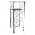 Vintage Giacometti-Style Iron Wine Rack With Glass Shelves For Sale
