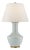Chapman & Myers by Visual Comfort Signature Lambay Table Lamp in Ice Blue with Linen Shade For Sale