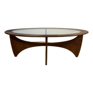Astro Oval Teak and Glass Coffee Table from G-Plan For Sale
