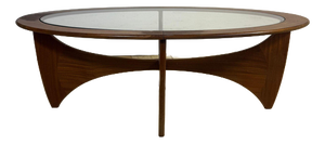 Astro Oval Teak and Glass Coffee Table from G-Plan