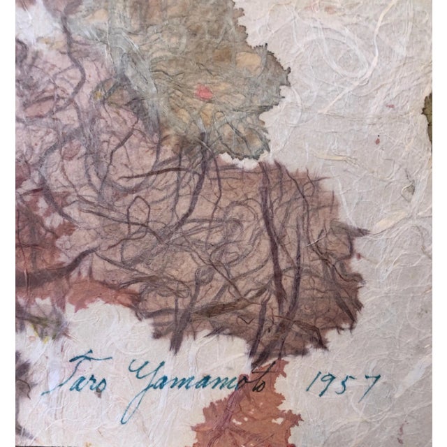 Abstract Expressionism Taro Yamamoto, New York School Abstract Expressionist Mixed Media Painting Handmade Paper Board, 1957 For Sale - Image 3 of 8