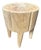 Sculptural Side Table Mango Wood Natural Finish For Sale