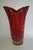 Mid 20th Century Vintage Murano Glass Vase Bullicante Red Gold Attr Barovier Toso For Sale - Image 5 of 17
