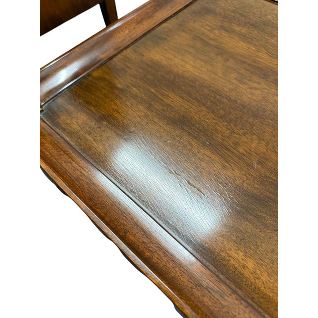 Virginia Galleries Henkel Harris Mahogany Tea Side Table With Pull Outs For Sale - Image 11 of 12