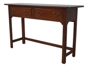 Bench Made Cherry Chippendale 2 Drawer Sofa Table