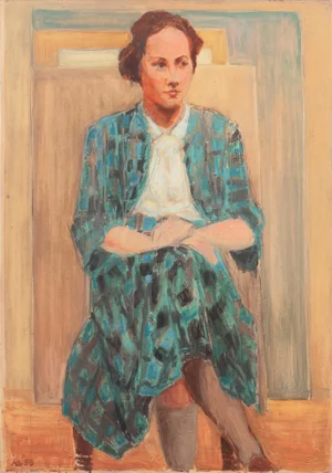 'Woman in Blue' by Anton Schroder, 1953, Royal Danish Academy of Art, Brooklyn Museum