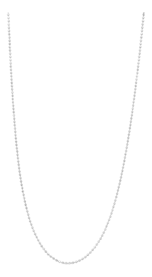 .925 Sterling Silver 0.7mm Slim and Dainty Unisex 18" Inch Ball Bead Chain Necklace