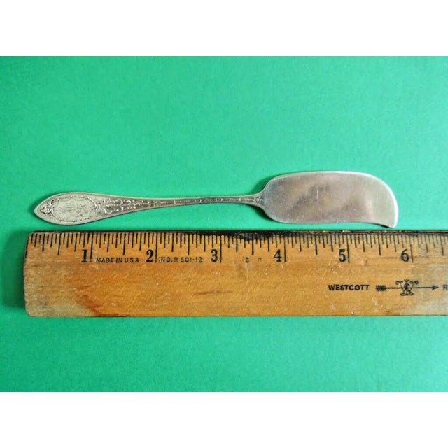 Traditional 1907 Whiting Adam Sterling Silver Flat Butter Knives - Monogrammed- Set of 3 For Sale - Image 3 of 4