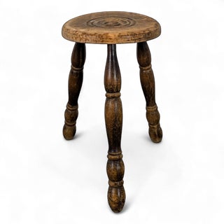 Brutalist Stool attributed to Dudouyt, 1950s For Sale