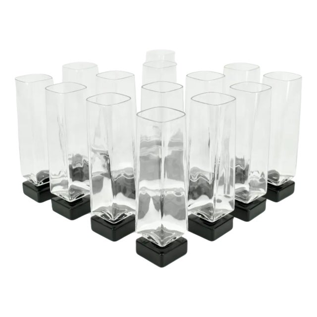 Champagne Glasses by Luigi Bormioli, 1980s, Set of 14 For Sale