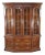 Late 20th Century Thomasville Collectors Cherry Traditional Canted Front Lighted China Cabinet For Sale