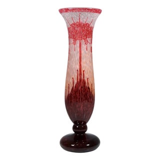 Large Art Deco Cameo Vase by Charles Schneider, 1920s For Sale