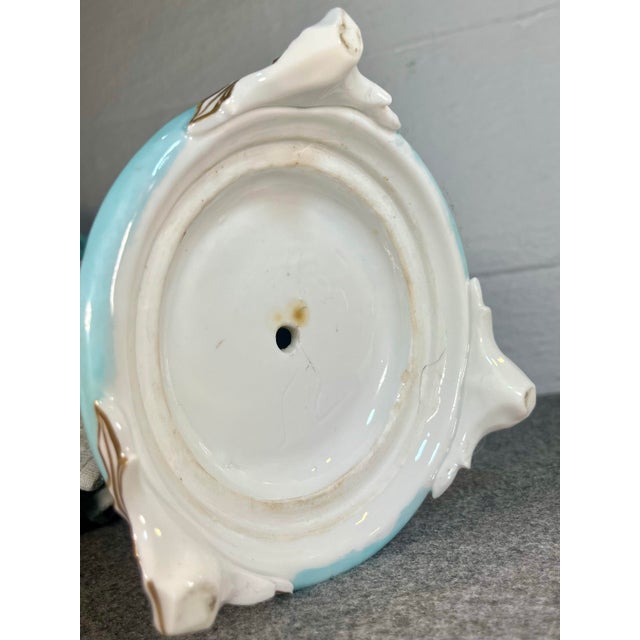 Antique Continental Porcelain Figurine With Reticulated Basket For Sale - Image 9 of 9