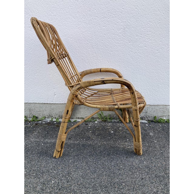 Rattan Armchair in Rattan For Sale - Image 6 of 18