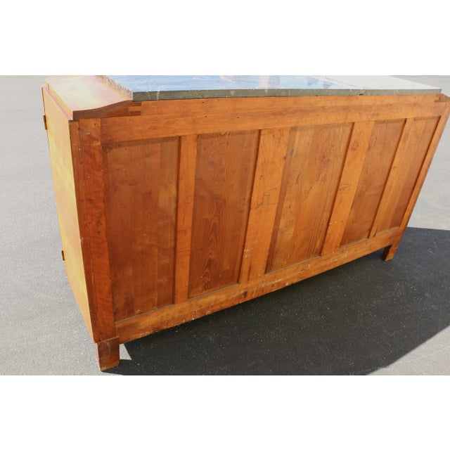 Antique French Art Deco Burl Wood Sideboard Buffet With Marble Top For Sale - Image 17 of 18