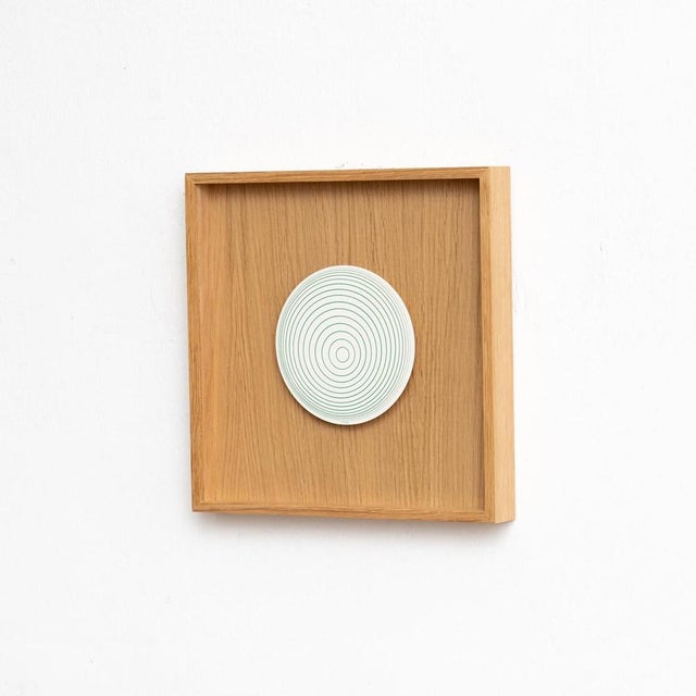 Contemporary Marcel Duchamp, Green and White Cage Rotorelief from Konig Series 133, 1987, Wood For Sale - Image 3 of 12