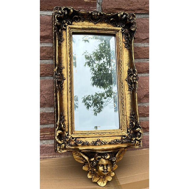 Baroque Vintage Baroque Style Putti Mirror, 1940s For Sale - Image 3 of 9