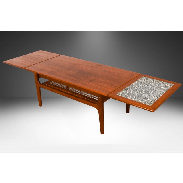 1960s Mid Century Modern Trioh Teak and Cane Coffee Table For Sale In Baltimore - Image 6 of 12