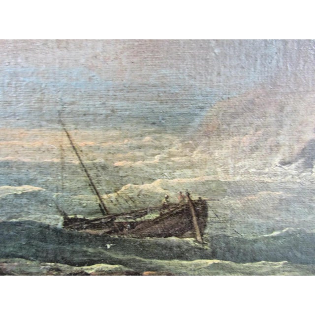 18th Century Original Claude Vernet 1773 a Shipwreck in Stormy Seas Oil on Canvas With Coa For Sale - Image 5 of 18
