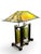 Stunning Dale Tiffany signed Frank Lloyd Wright Stained Glass Table Lamp. Zero cracks in glass. Sits on a bronze metal...
