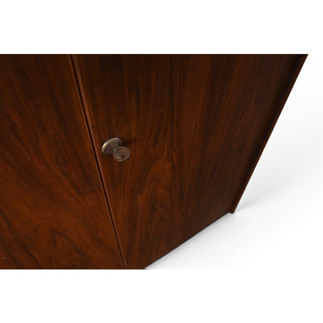 German Walnut "Desk in a Box" Home Office Cabinet, 1960s For Sale - Image 10 of 17