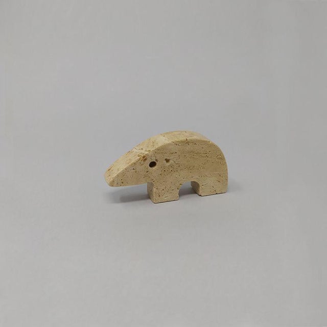 Travertine Anteater Sculptures designed by Enzo Mari for F.lli Mannelli, 1970s, Set of 4 For Sale - Image 12 of 14
