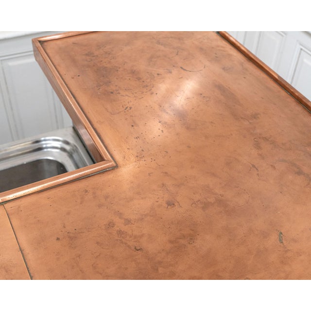 Vintage Copper and Oak Countertop, 1960s For Sale - Image 14 of 18