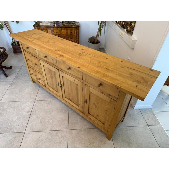 Brown Antique Apothecary Shop Cabinet in Softwood For Sale - Image 8 of 11