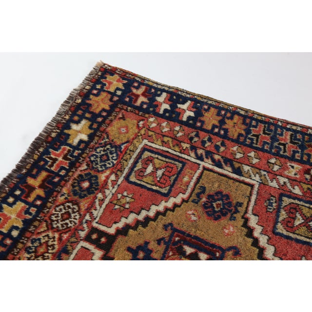 Antique Malatya Kurdish Rug – Vibrant Medallion Design Handwoven Wool - 4' X 6' 5'' For Sale - Image 13 of 13