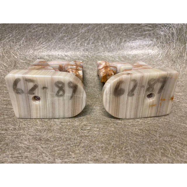 1950s MidCentury Italian Onyx Horse Head Bookends a Pair Chairish