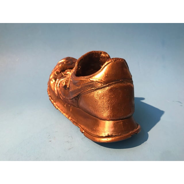 1970's Vintage Bronzed Nike Running Shoe Sculpture For Sale In San Francisco - Image 6 of 7