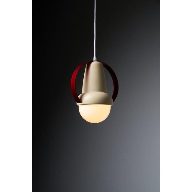 Converted philips infraphil pendant light, the netherlands, dating from the 1950s. Originally produced as an infraphil...