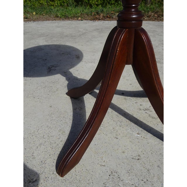 English Wooden and Leather Side Table, 1960s For Sale - Image 14 of 18
