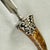 English Stag Horn & Sterling Silver Green Man Face Letter Opener For Sale - Image 10 of 12